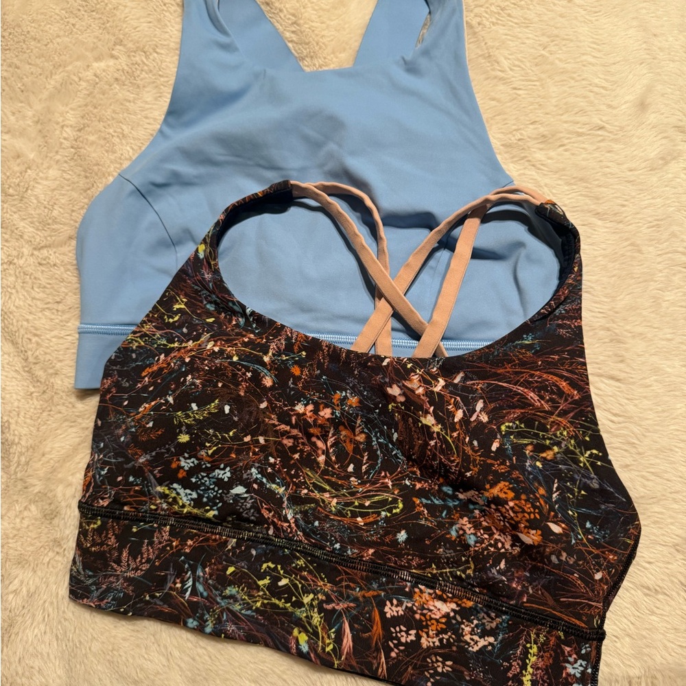 lululemon athletica Blue and Multicolor Sports Bras
